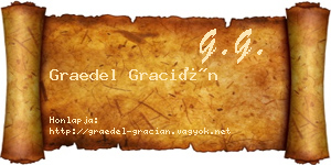 Graedel Gracián névjegykártya
